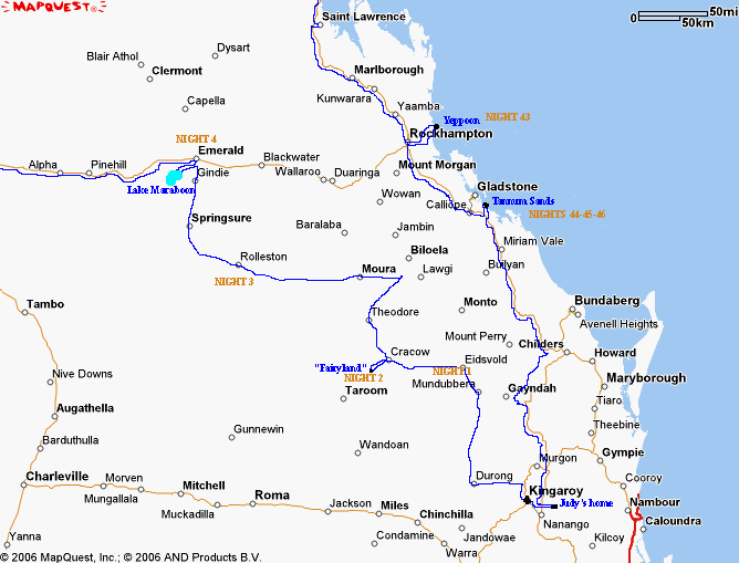 TANNUM SANDS > GIN GIN > BIGGENDEN > GOOMERI > NANANGO > KINGAROY